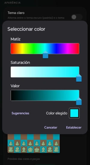 Configurações Mobile